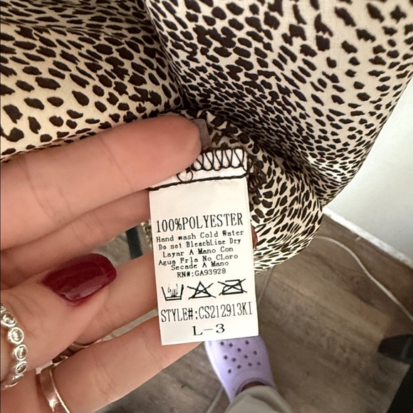 Cals Boutique Animal Print Long Sleeve Dress - Picture 8 of 8